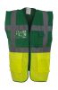 Chalecos reflectantes yoko de seguridad fluo paramedic green fluo yellow con publicidad vista 1