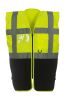 Chalecos reflectantes yoko de seguridad fluo fluo yellow black con publicidad vista 1