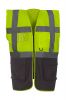 Chalecos reflectantes yoko de seguridad fluo fluo yellow grey con publicidad vista 1