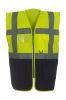 Chalecos reflectantes yoko de seguridad fluo fluo yellow navy con publicidad vista 1