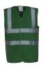 Chalecos reflectantes yoko de seguridad de 2 franjas fluo paramedic green con impresión vista 1