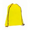Mochila cuerdas personalizada gadex de poliéster amarillo fluor con impresión vista 1