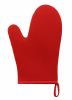Paños y manoplas tosha de poliéster rojo con publicidad vista 1