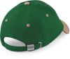 gorra de perfil bajo de algodón grueso peinado - seis paneles forest green/taupe vista4