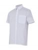 Camisas de trabajo velilla manga corta un bolsillo de algodon blanco vista 1