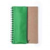 Cuadernos con anillas mosku de cartón ecológico verde con impresión vista 1
