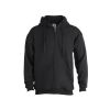 sudadera adulto capucha + cremallera keya swz280 negro vista1