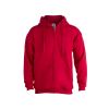 sudadera adulto capucha + cremallera keya swz280 rojo vista1