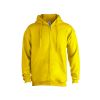 sudadera adulto capucha + cremallera keya swz280 amarillo vista1