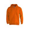 sudadera adulto capucha + cremallera keya swz280 naranja vista1