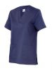 Casacas sanitarias velilla camisola pijama manga corta de algodon azul marino con impresión vista 1