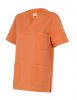 Casacas sanitarias velilla camisola pijama manga corta de algodon naranja claro con impresión vista 1