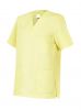 Casacas sanitarias velilla camisola pijama manga corta de algodon amarillo claro con impresión vista 1