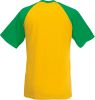 camiseta valueweight béisbol manga corta sunflower/kelly green vista3