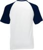 camiseta valueweight béisbol manga corta blanco/deep navy vista2