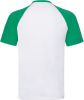 camiseta valueweight béisbol manga corta blanco/kelly green vista2