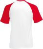camiseta valueweight béisbol manga corta blanco/red vista2
