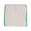 Mochila cuerdas personalizada tianax de 100% algodón ecológico verde con logo vista 1