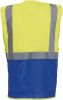 chaleco top cool «management» alta visibilidad sin mangas hi vis yellow/royal blue vista4