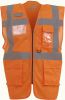 chaleco top cool «management» alta visibilidad sin mangas hi vis orange vista2