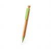Bolígrafos personalizados larkin de caña de trigo ecológico verde con logo vista 1