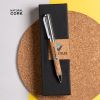 Bolígrafos personalizados vamet de corcho ecológico con logo vista 2