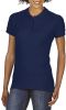 polo sofstyle doble piqué mujer manga corta navy vista1