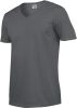 camiseta softstyle cuello de pico hombre manga corta charcoal vista3