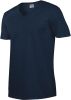 camiseta softstyle cuello de pico hombre manga corta navy vista3