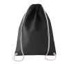 mochila de algodón con cordones negro vista2