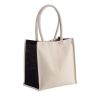 bolsa de algodón / yute de 17 l natural/negro vista2