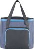bolsa isotérmica con bolsillo con cremallera azul vista1