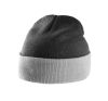 gorro bicolor con dobladillo gris vista2