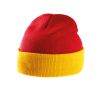 gorro bicolor con dobladillo rojo vista2