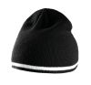 gorro con tira bicolor contrastada negro/blanco vista2