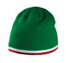 gorro con tira bicolor contrastada verde vista4