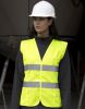 Chalecos reflectantes result alta visibilidad mujer con publicidad vista 4