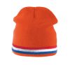 gorro con tira bicolor contrastada naranja vista2