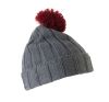 gorro con pompón gris vista6