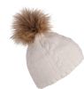 gorro con pompón blanco vista4