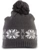 gorro de navidad punto motivo fair isle burgundy/blanco vista2
