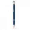 Bolígrafos básicos joan plus de metal azul royal con logo vista 1