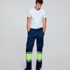 Pantalones reflectantes roly soan de algodon marino amarillo fluor con impresión vista 1