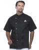 Chaquetas de cocinero karlowsky chef gustav manga corta negro con publicidad vista 1
