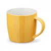 Taza clásica comander de cerámica amarillo con logo vista 1