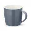 Taza clásica comander de cerámica gris con logo vista 1