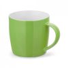 Taza clásica comander de cerámica verde claro con logo vista 1