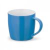Taza clásica comander de cerámica azul claro con logo vista 1