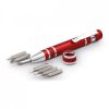 Kit herramientas toolpen. set de mini herramientas de metal rojo con impresión vista 1