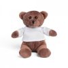 Peluches bear de poliéster blanco con logo vista 1